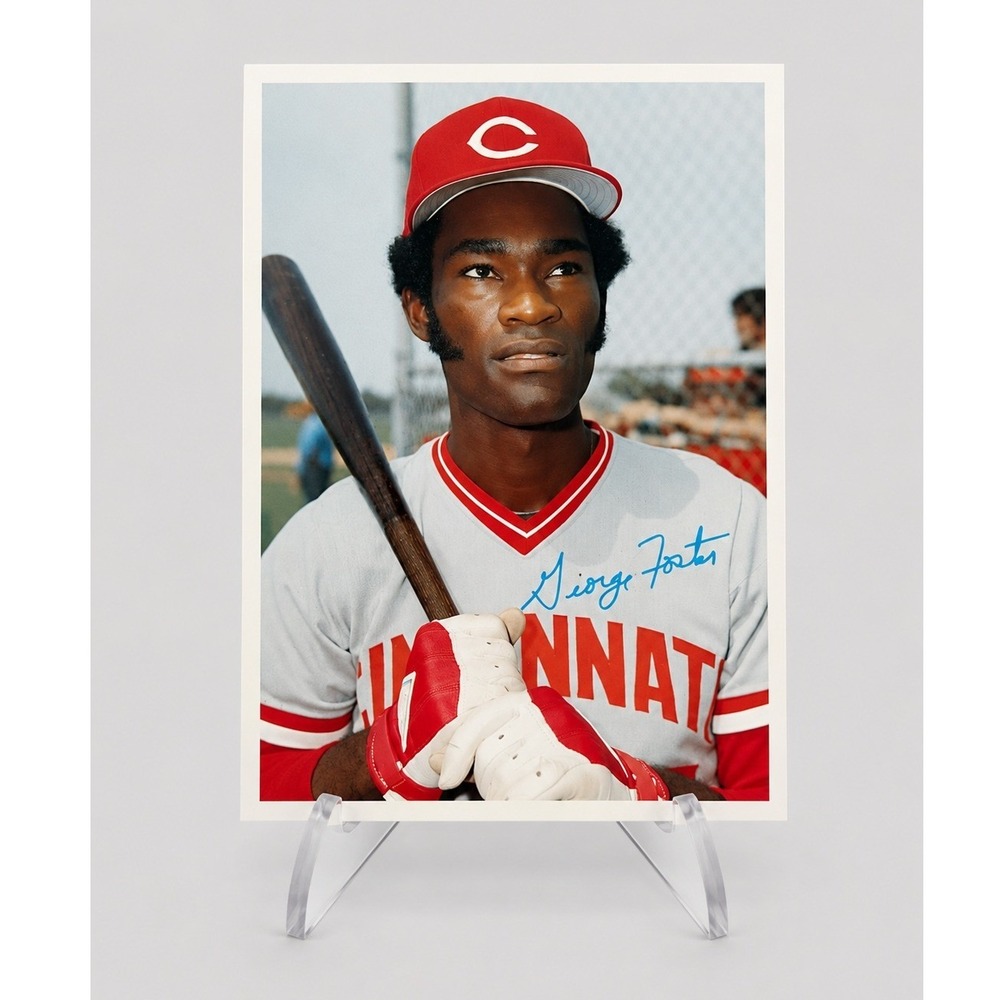 1980 Topps George Foster Cincinnati Reds Baseball Card 24 of 60 Oversized 5x7